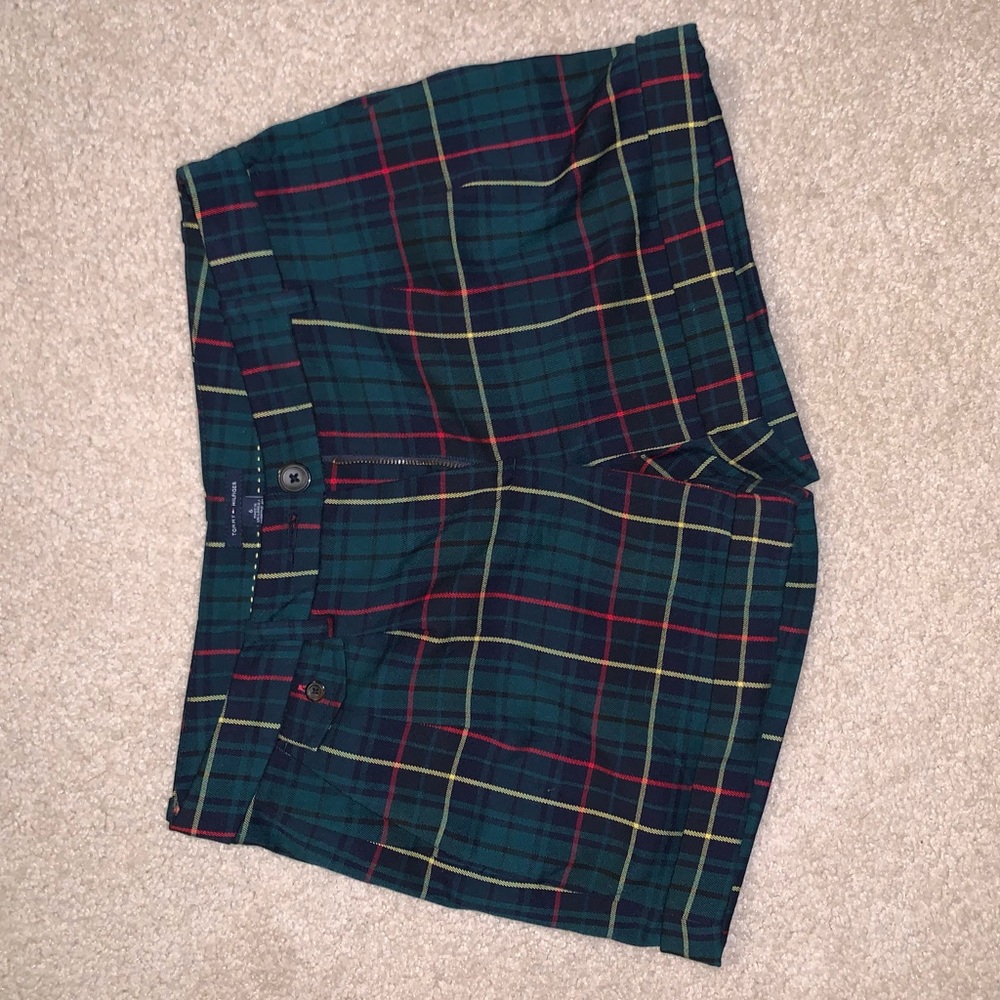 plaid shorts